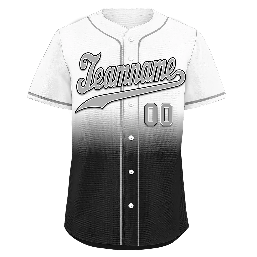 Custom Grey Black Fade Fashion Personalized Authentic Baseball Jersey BSBJ01-D0a70ee - Coolcustomize