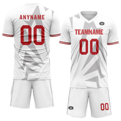 Custom White Gray Soccer Sets Jersey Personalized SCJ101-D28046