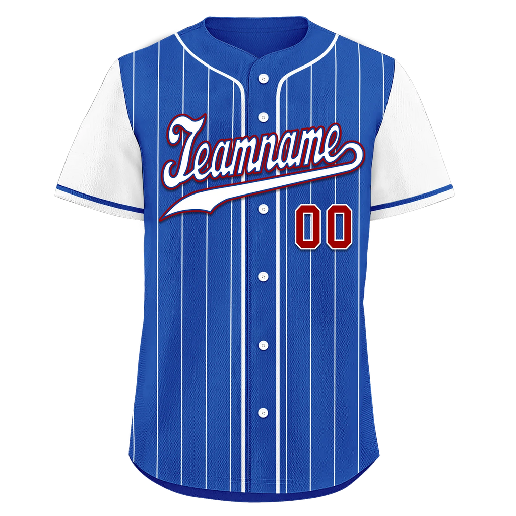Custom Blue Stripe Fashion Personalized Authentic Baseball Jersey BSBJ01-D017223 - Coolcustomize