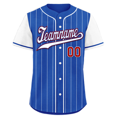 Custom Blue Stripe Fashion Personalized Authentic Baseball Jersey BSBJ01-D017223