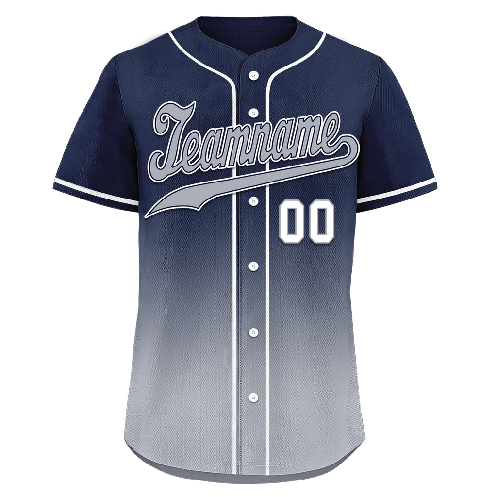 Custom Blue Grey Fade Fashion Personalized Authentic Baseball Jersey BSBJ01-D0a70b8 - Coolcustomize