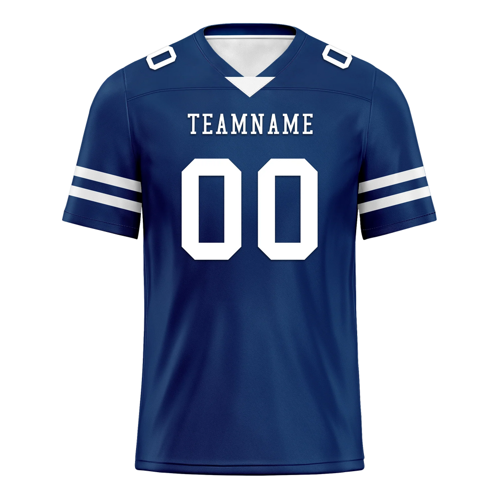 Custom Blue Classic Style Personalized Authentic Football Jersey FBJ02-bd0a70bf - Coolcustomize