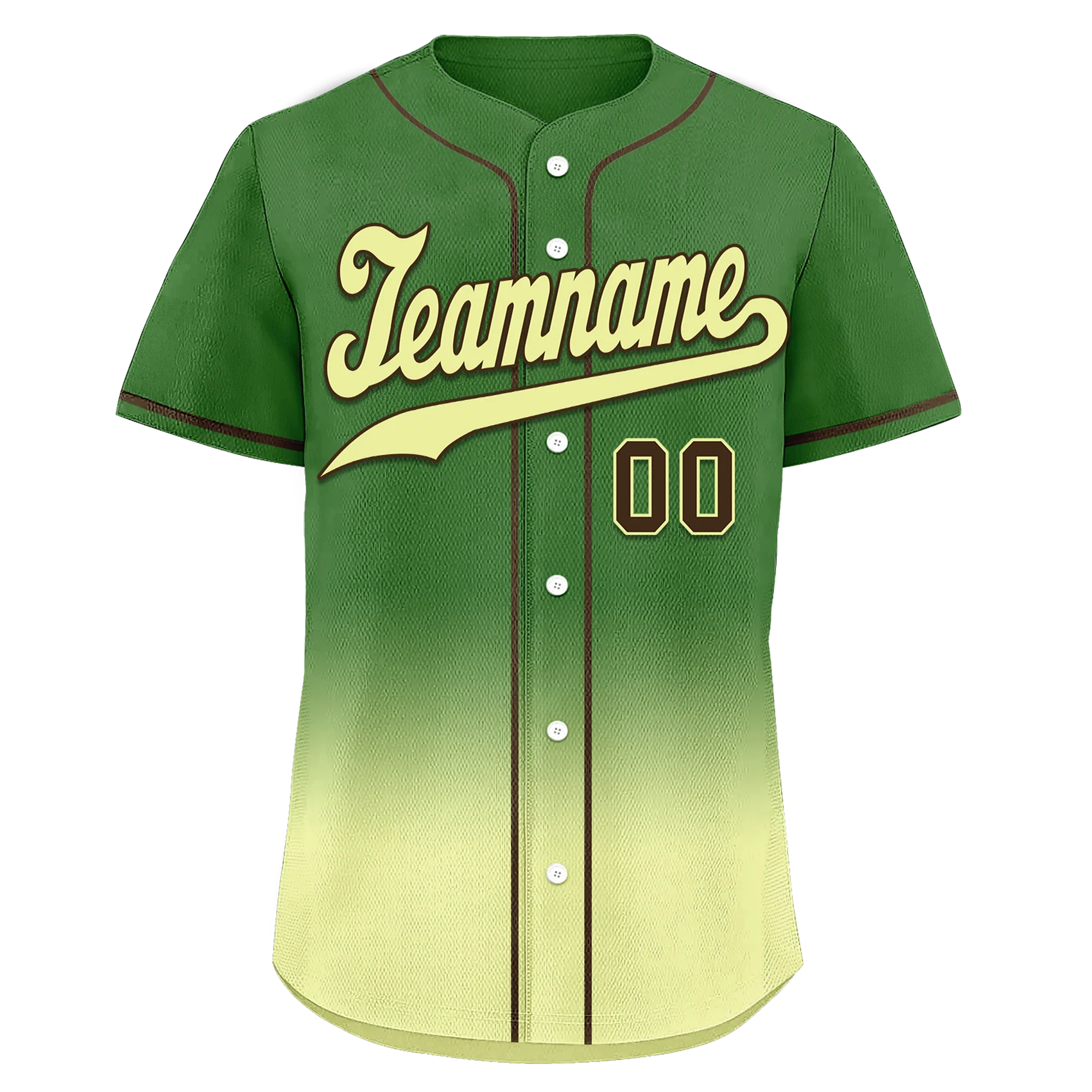 Custom Green Fade Fashion Personalized Authentic Baseball Jersey BSBJ01-D0a70f7 - Coolcustomize