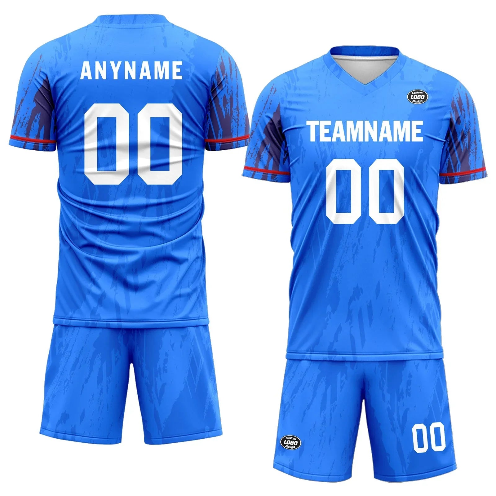 Custom Blue Soccer Sets Jersey Personalized SCJ101-D28019 - Coolcustomize