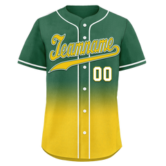 Custom Green Yellow Fade Fashion Personalized Authentic Baseball Jersey BSBJ01-D0a70ca