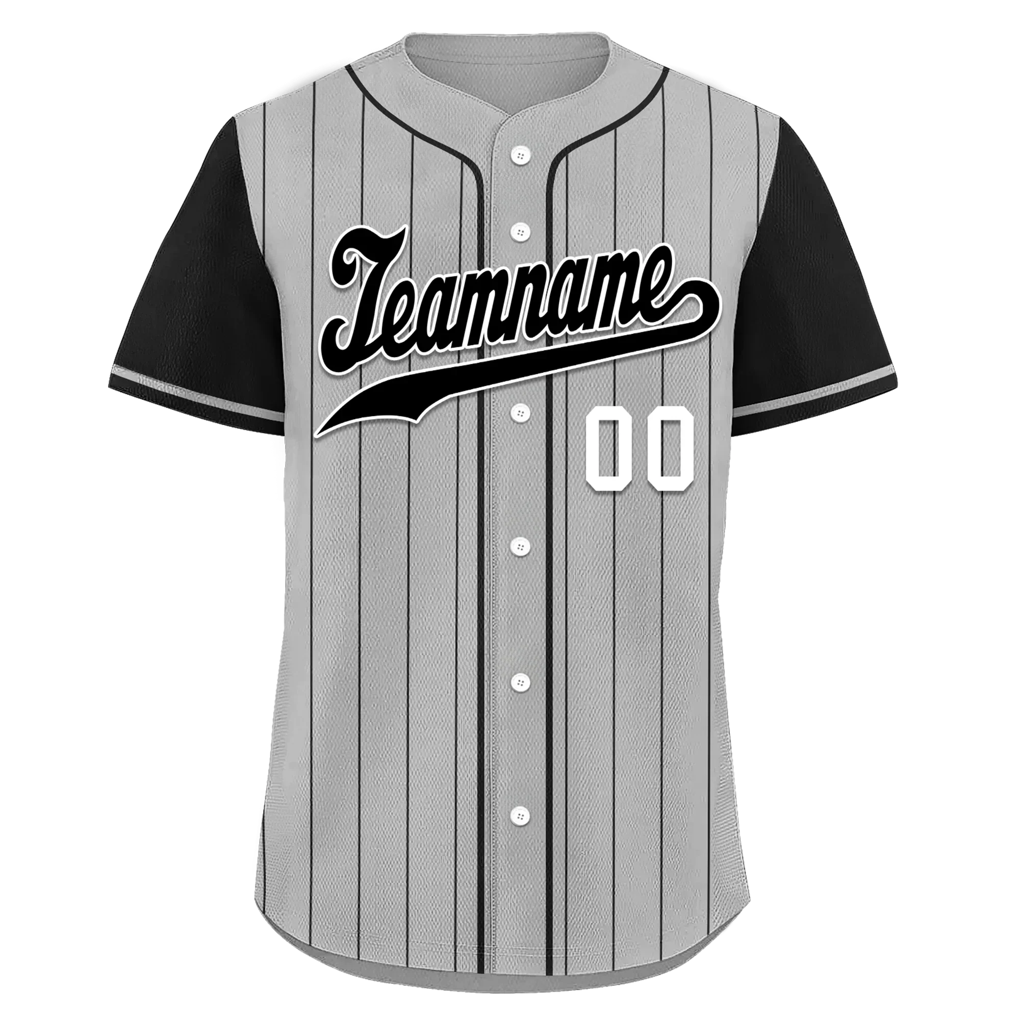 Custom Gray Black Stripe Fashion Personalized Authentic Baseball Jersey BSBJ01-D017254 - Coolcustomize