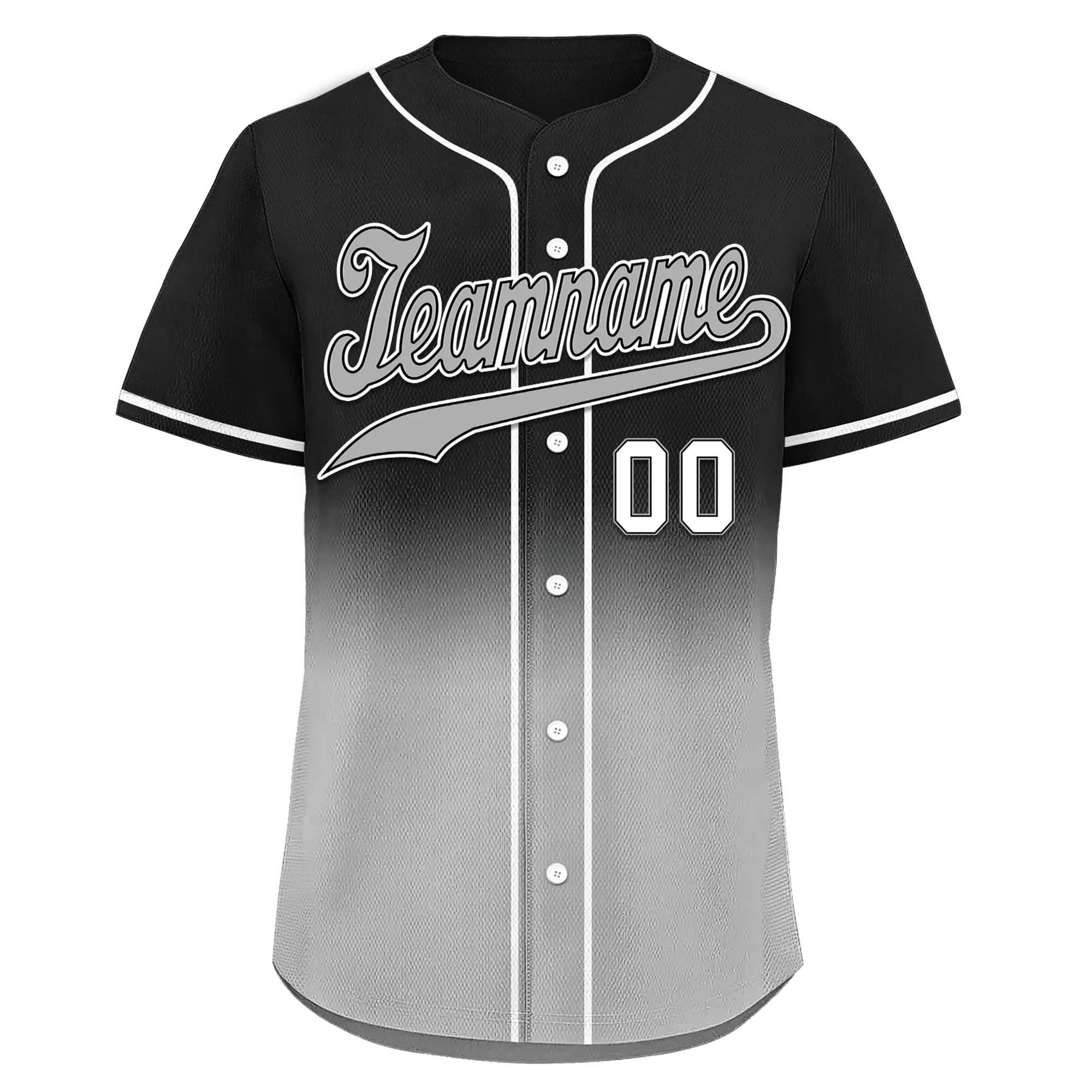 Custom Black Grey Fade Fashion Personalized Authentic Baseball Jersey BSBJ01-D0a70cf - Coolcustomize