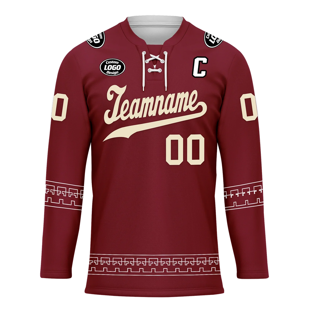 Custom Red Personalized Hockey Jersey HCKJ01-D0a70fd - Coolcustomize