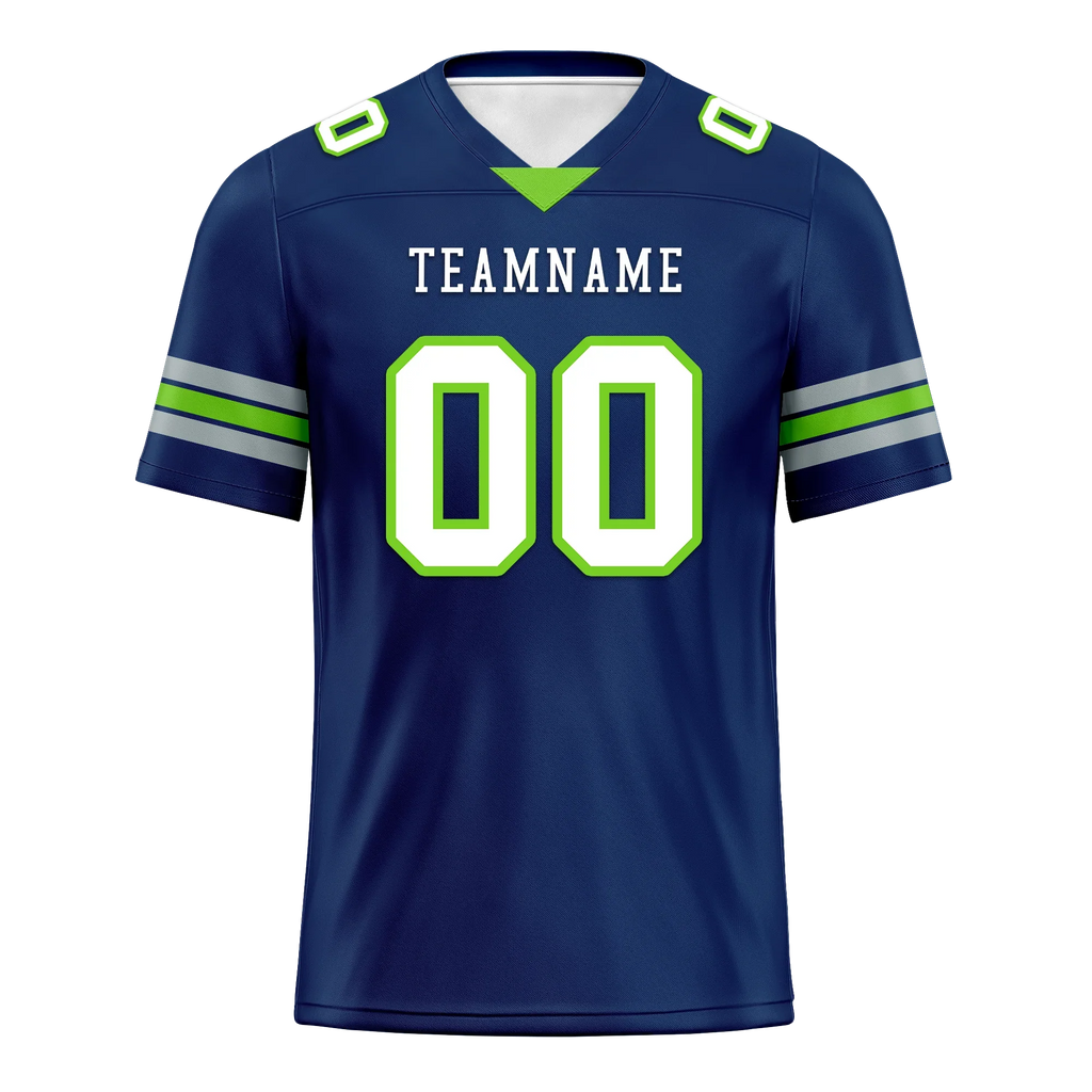 Custom Blue Classic Style Personalized Authentic Football Jersey FBJ02-bd0a70ad - Coolcustomize