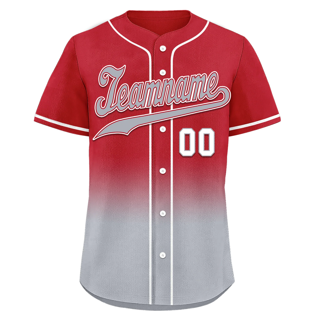 Custom Red Grey Fade Fashion Personalized Authentic Baseball Jersey BSBJ01-D0a70bb - Coolcustomize
