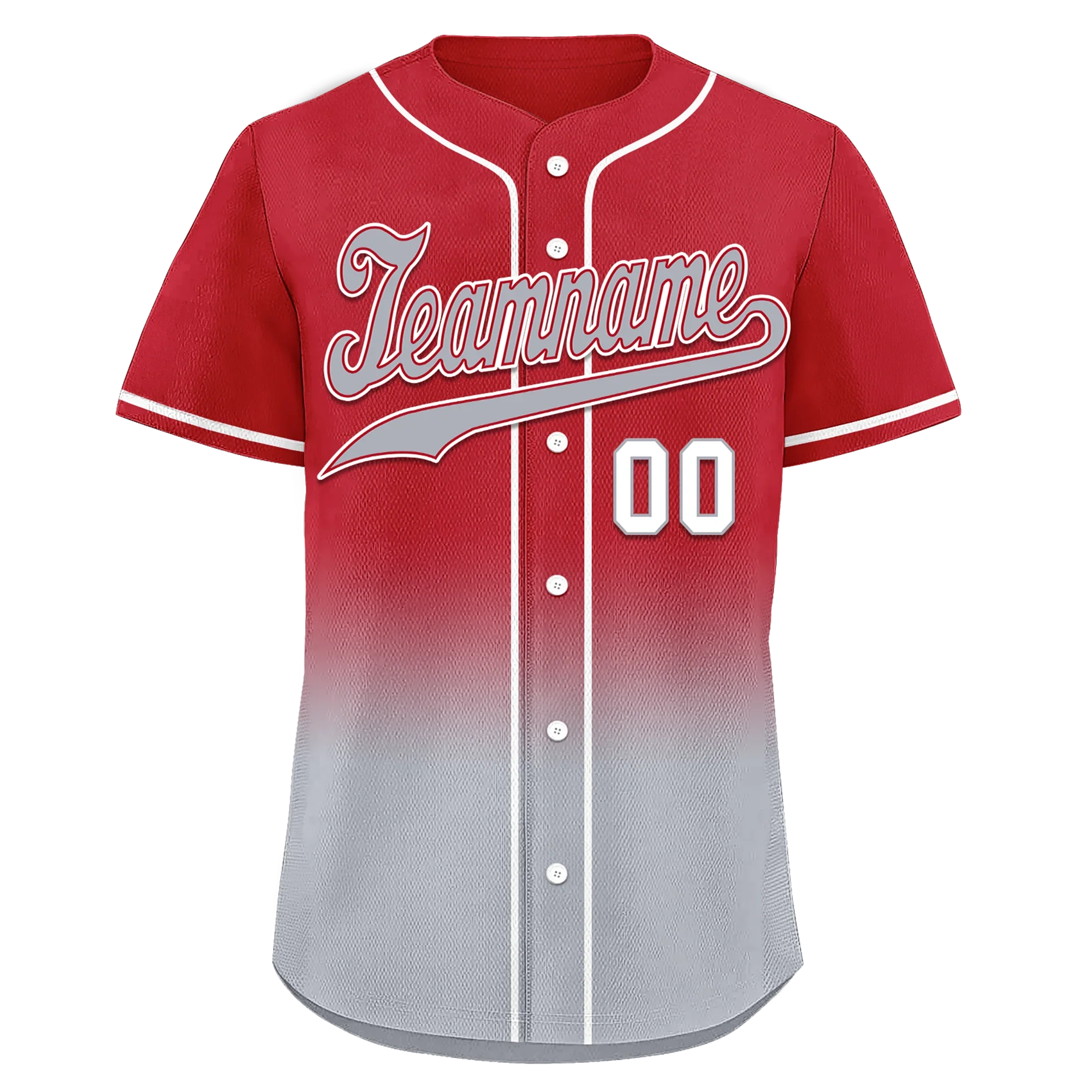 Custom Red Grey Fade Fashion Personalized Authentic Baseball Jersey BSBJ01-D0a70bb - Coolcustomize