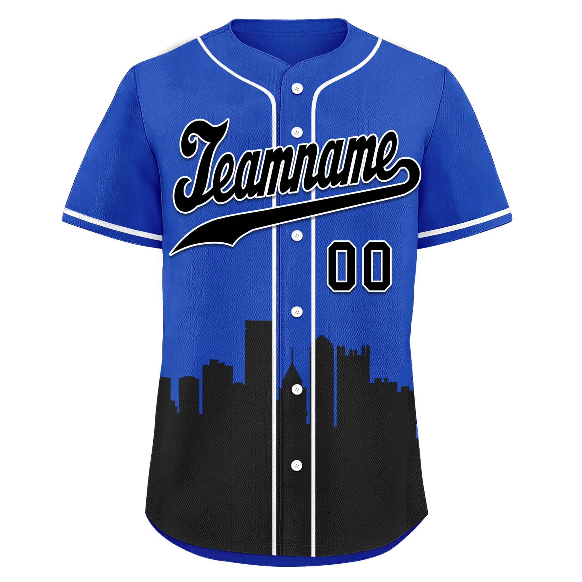 Custom Blue Black City Edition Personalized Authentic Baseball Jersey BSBJ01-D017138 - Coolcustomize