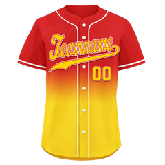 Custom Red Yellow Fade Fashion Personalized Authentic Baseball Jersey BSBJ01-D0a70d7