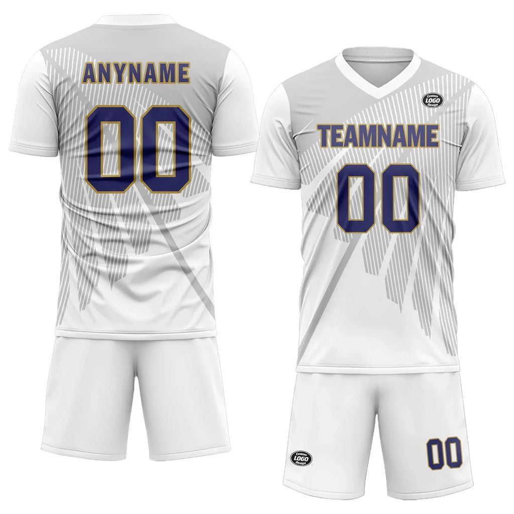 Custom Gray White Soccer Sets Jersey Personalized SCJ101-D28042 - Coolcustomize