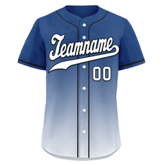 Custom Blue White Fade Fashion Personalized Authentic Baseball Jersey BSBJ01-D0a70db