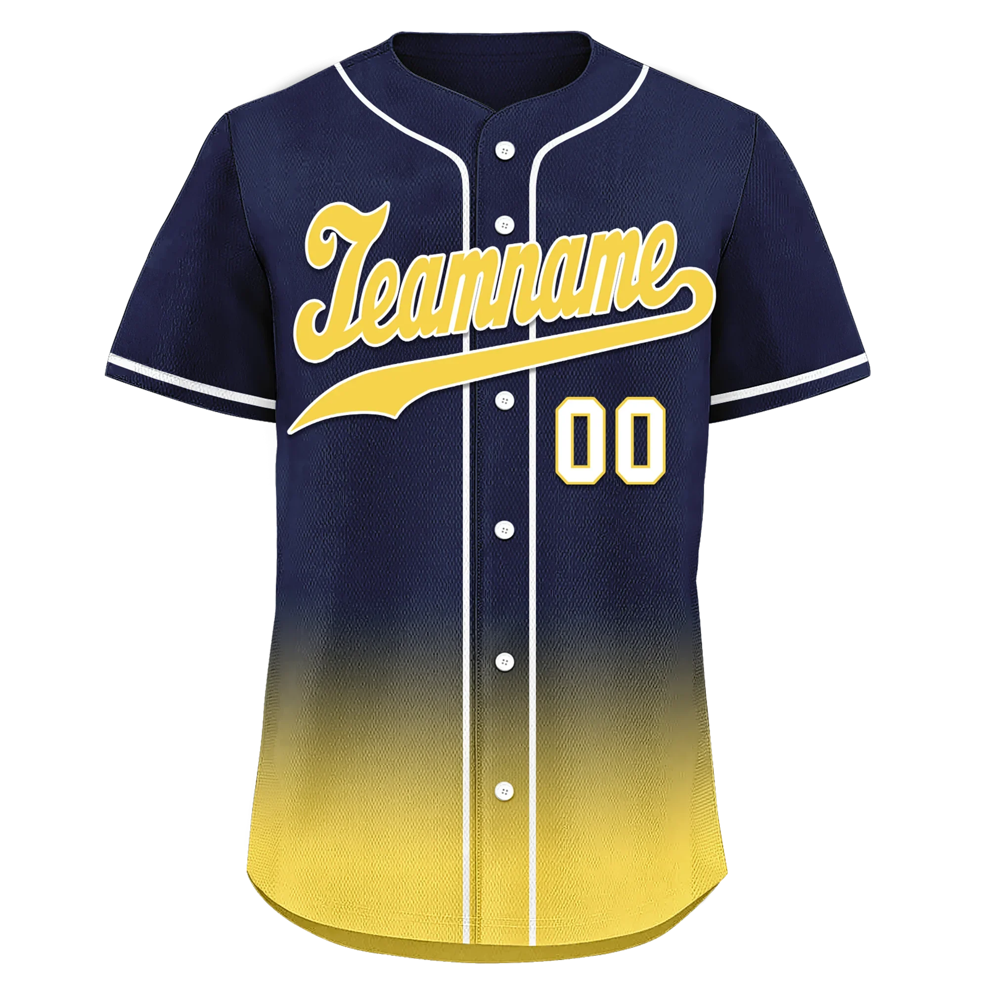 Custom Blue Yellow Fade Fashion Personalized Authentic Baseball Jersey BSBJ01-D0a70e9 - Coolcustomize