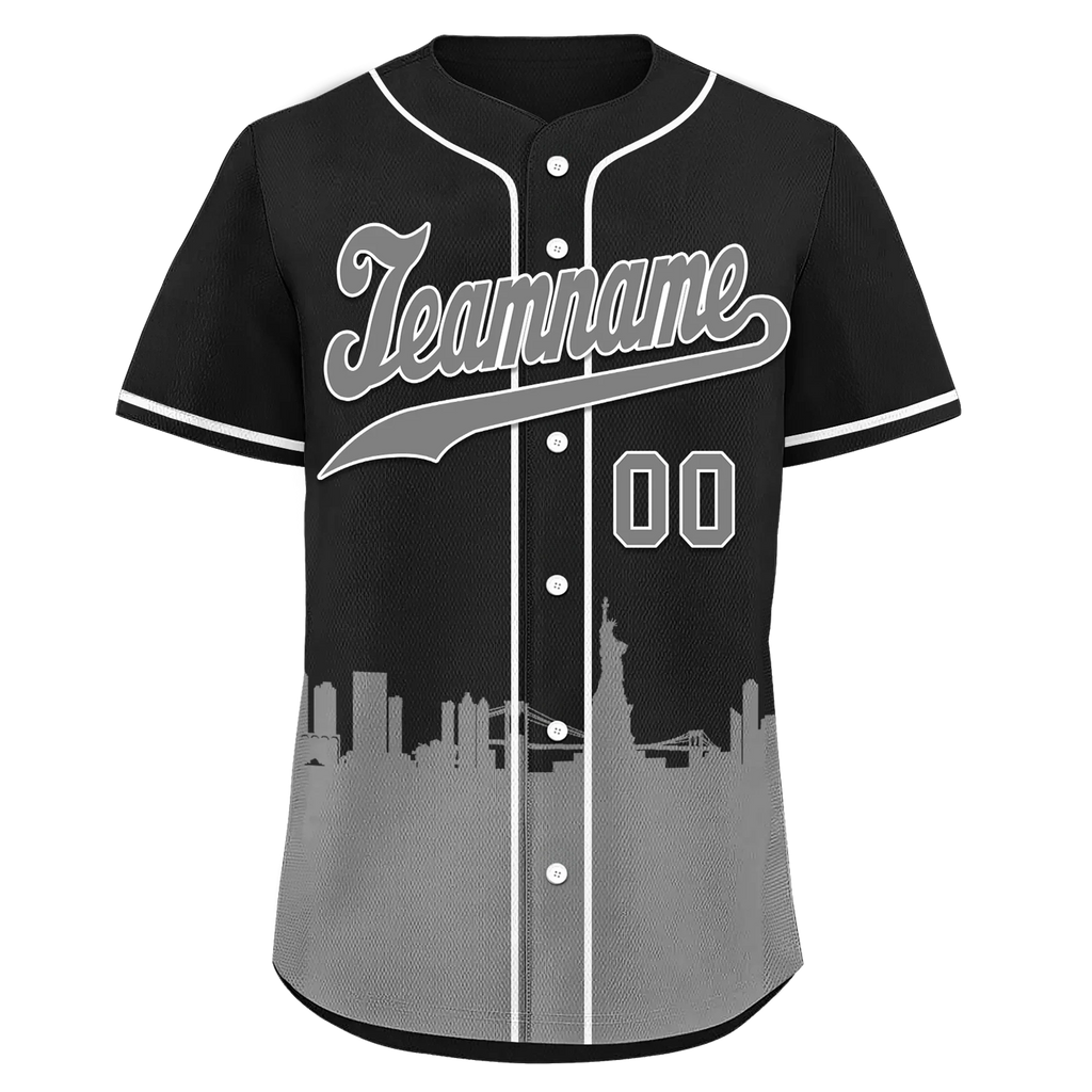 Custom Black Gray City Edition Personalized Authentic Baseball Jersey BSBJ01-D017125 - Coolcustomize