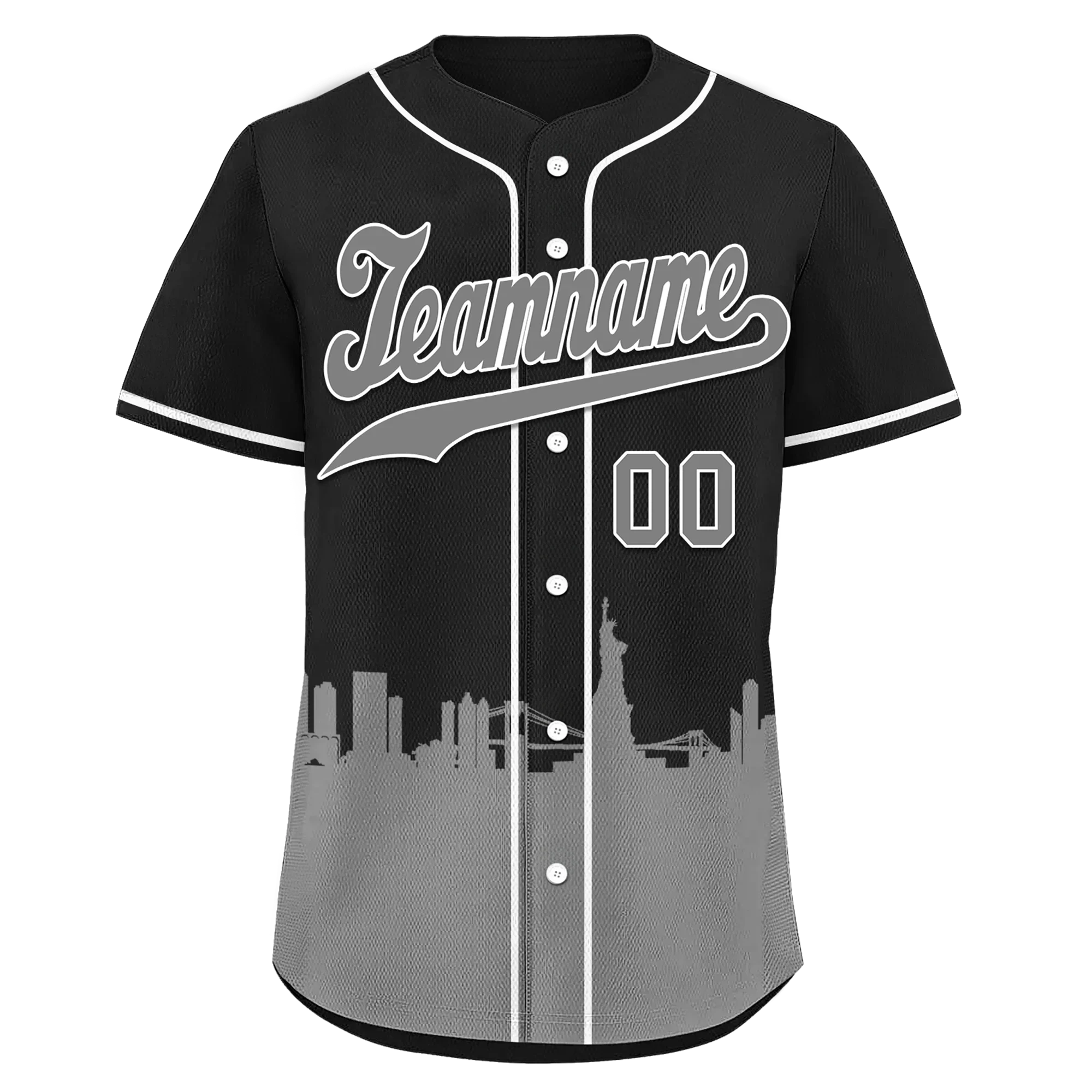 Custom Black Gray City Edition Personalized Authentic Baseball Jersey BSBJ01-D017125 - Coolcustomize