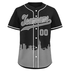 Custom Black Gray City Edition Personalized Authentic Baseball Jersey BSBJ01-D017125