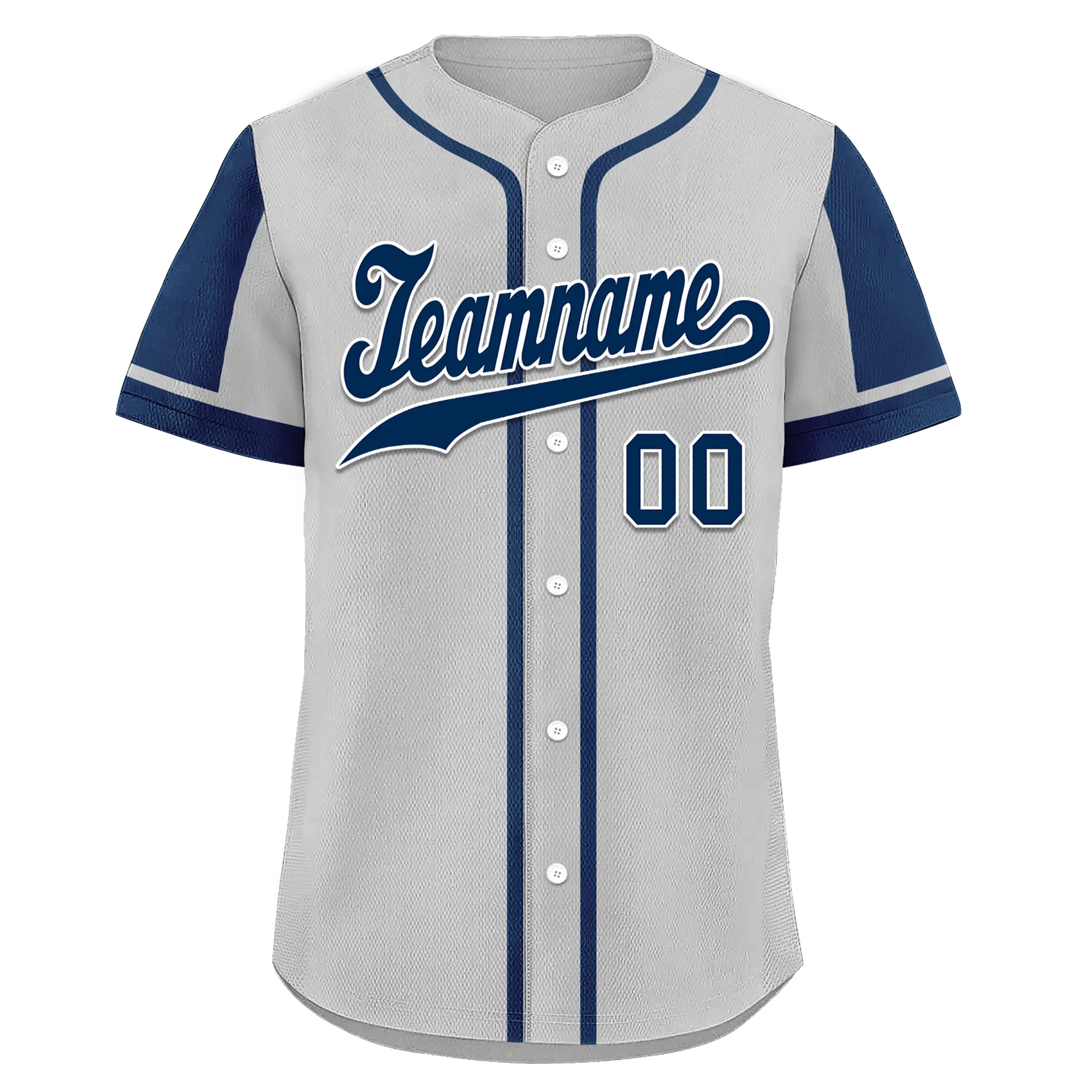 Custom Gray Blue Raglan Sleeves Personalized Authentic Baseball Jersey BSBJ01-D017178 - Coolcustomize