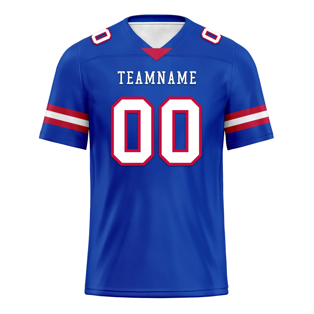 Custom Blue Classic Style Personalized Authentic Football Jersey FBJ02-bd0a70ca - Coolcustomize