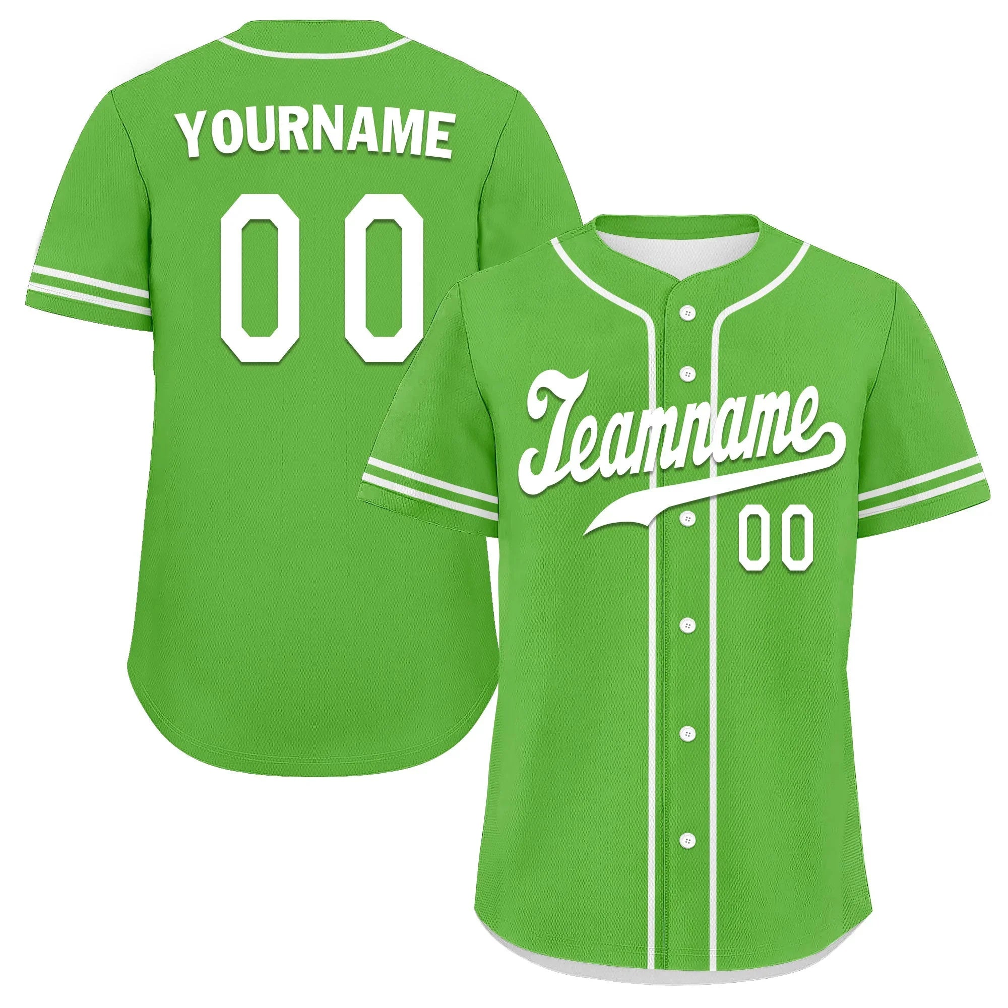 Custom Green Classic Style White Personalized Authentic Baseball Jersey UN002-bd0b00d8-be - Coolcustomize