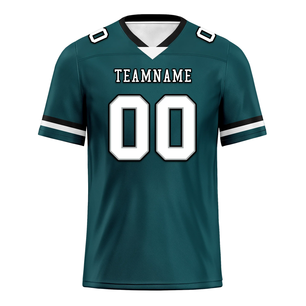 Custom Cyan Classic Style Personalized Authentic Football Jersey FBJ02-bd0a70ab - Coolcustomize