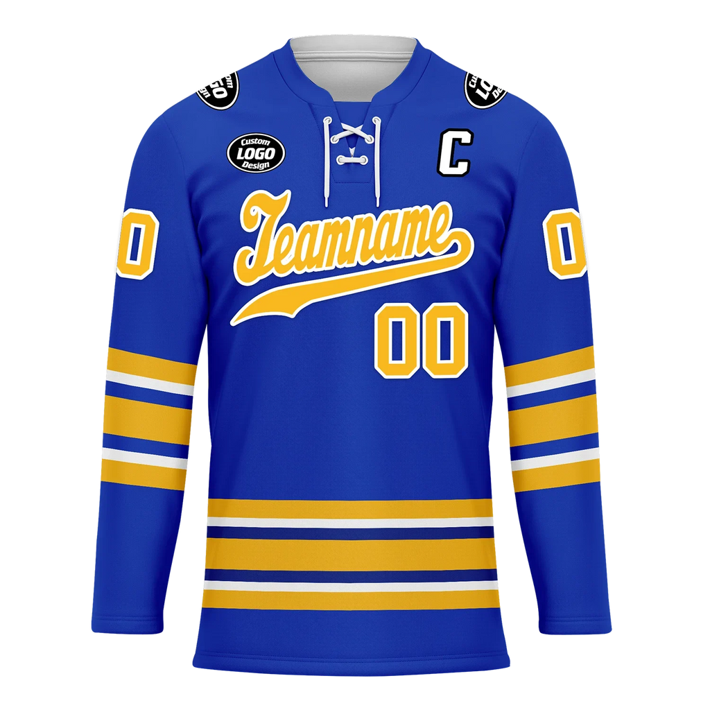 Custom Blue Yellow Personalized Hockey Jersey HCKJ01-D0a70aa - Coolcustomize