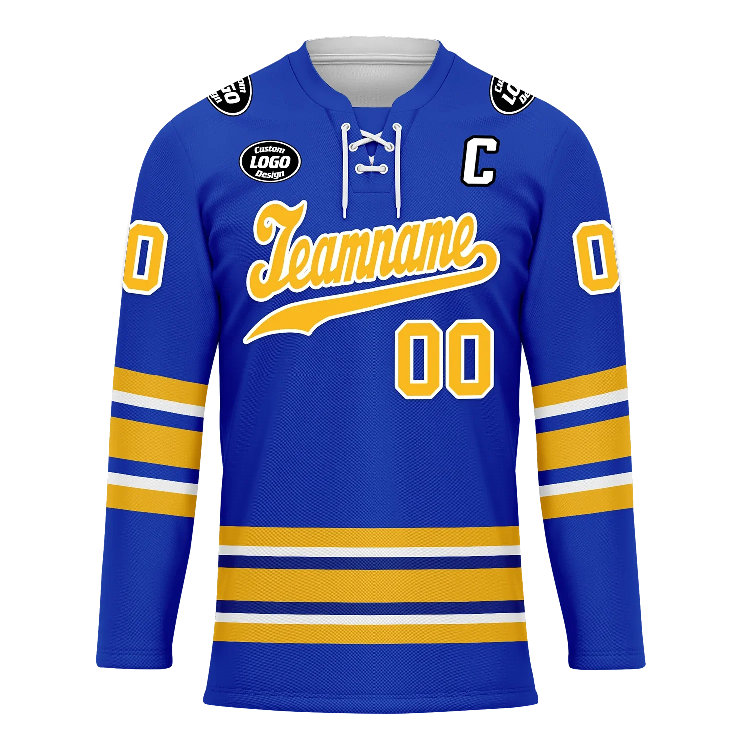 Custom Blue Yellow Personalized Hockey Jersey HCKJ01-D0a70aa - Coolcustomize