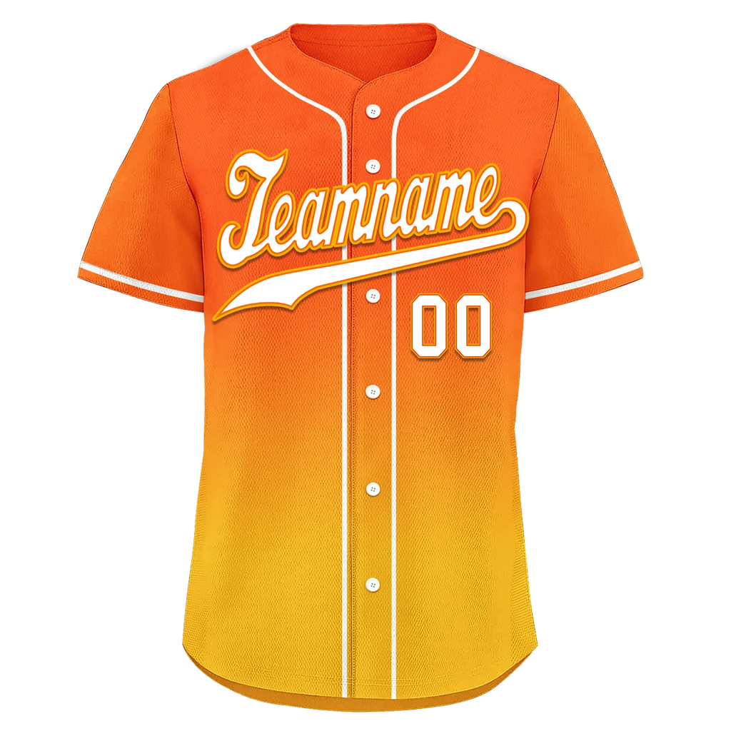 Custom Yellow Orange Fade Fashion Personalized Authentic Baseball Jersey BSBJ01-D0a70c8 - Coolcustomize