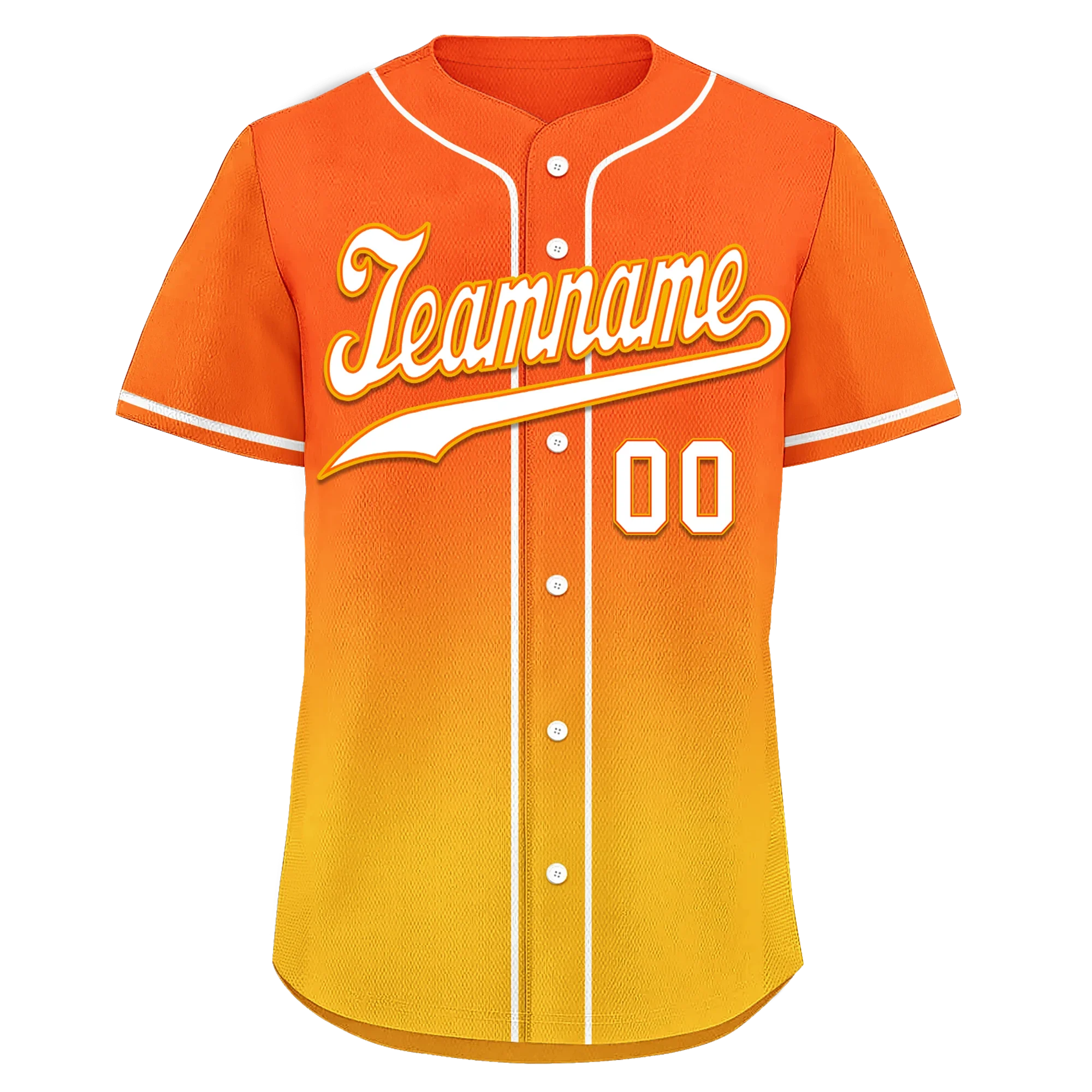 Custom Yellow Orange Fade Fashion Personalized Authentic Baseball Jersey BSBJ01-D0a70c8 - Coolcustomize