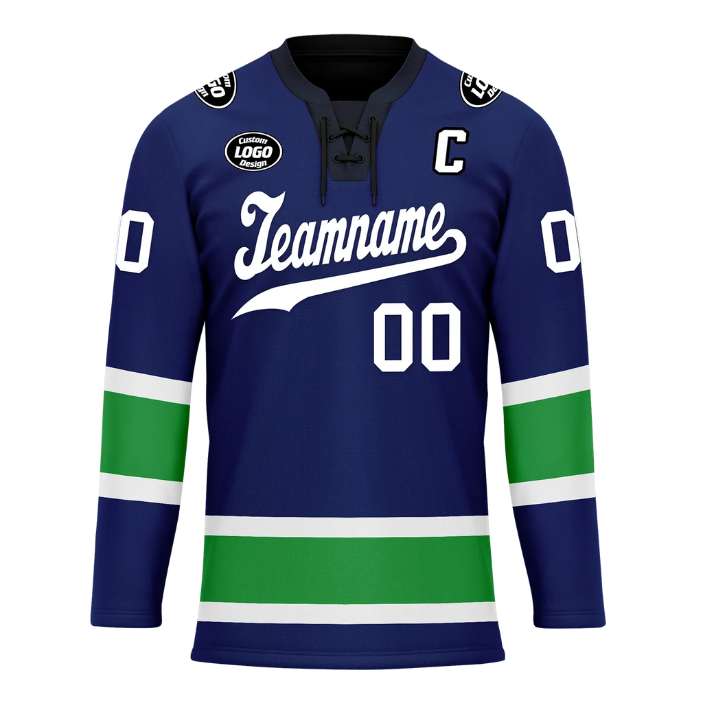 Custom Blue Green Personalized Hockey Jersey HCKJ01-D0a70dc - Coolcustomize