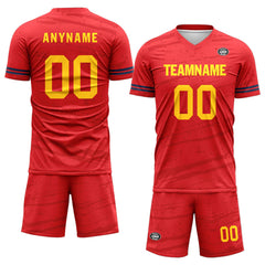 Custom Red Soccer Sets Jersey Personalized SCJ101-D28021