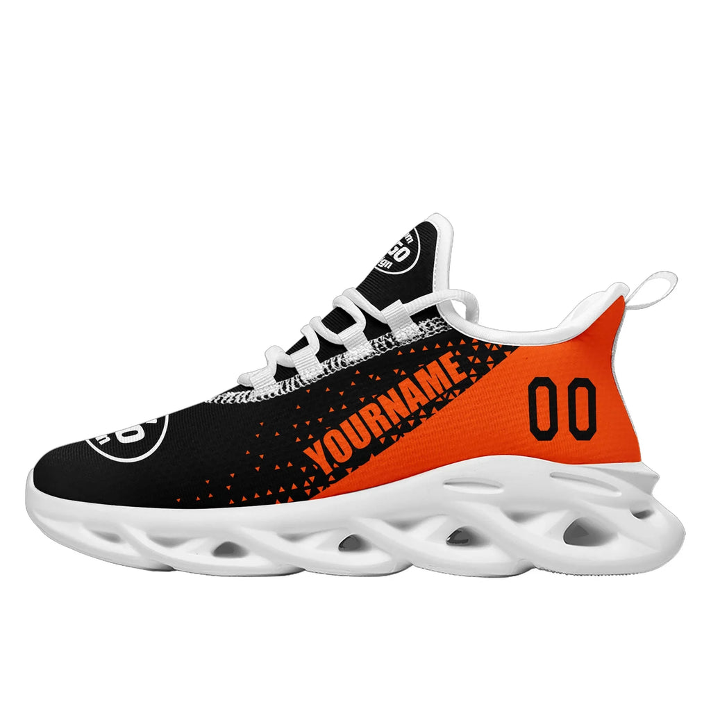 Custom Black Orange Jersey MaxSoul Shoes and Hat Combo Offer Personalized ZH-D0b0087-b - Coolcustomize