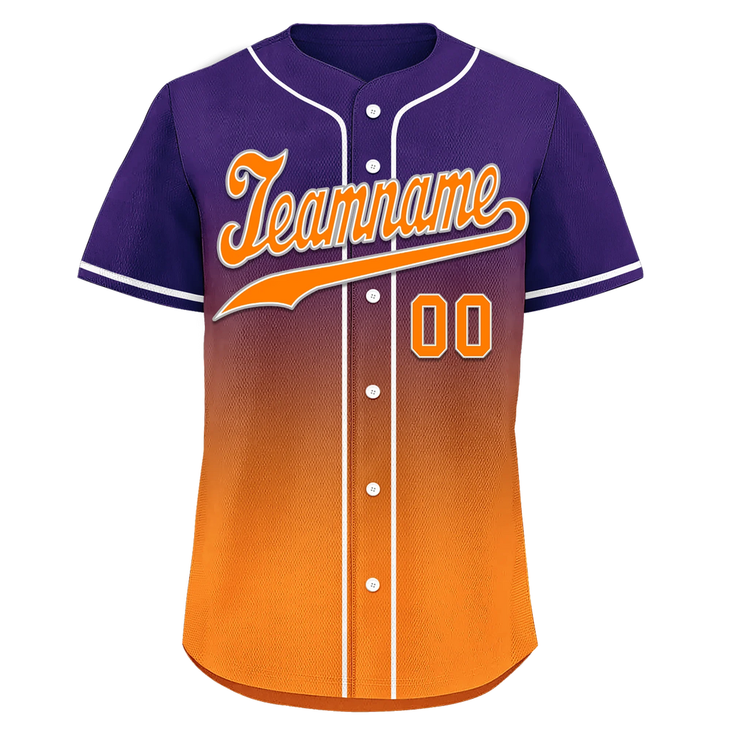 Custom Purple Orange Fade Fashion Personalized Authentic Baseball Jersey BSBJ01-D0a70de - Coolcustomize