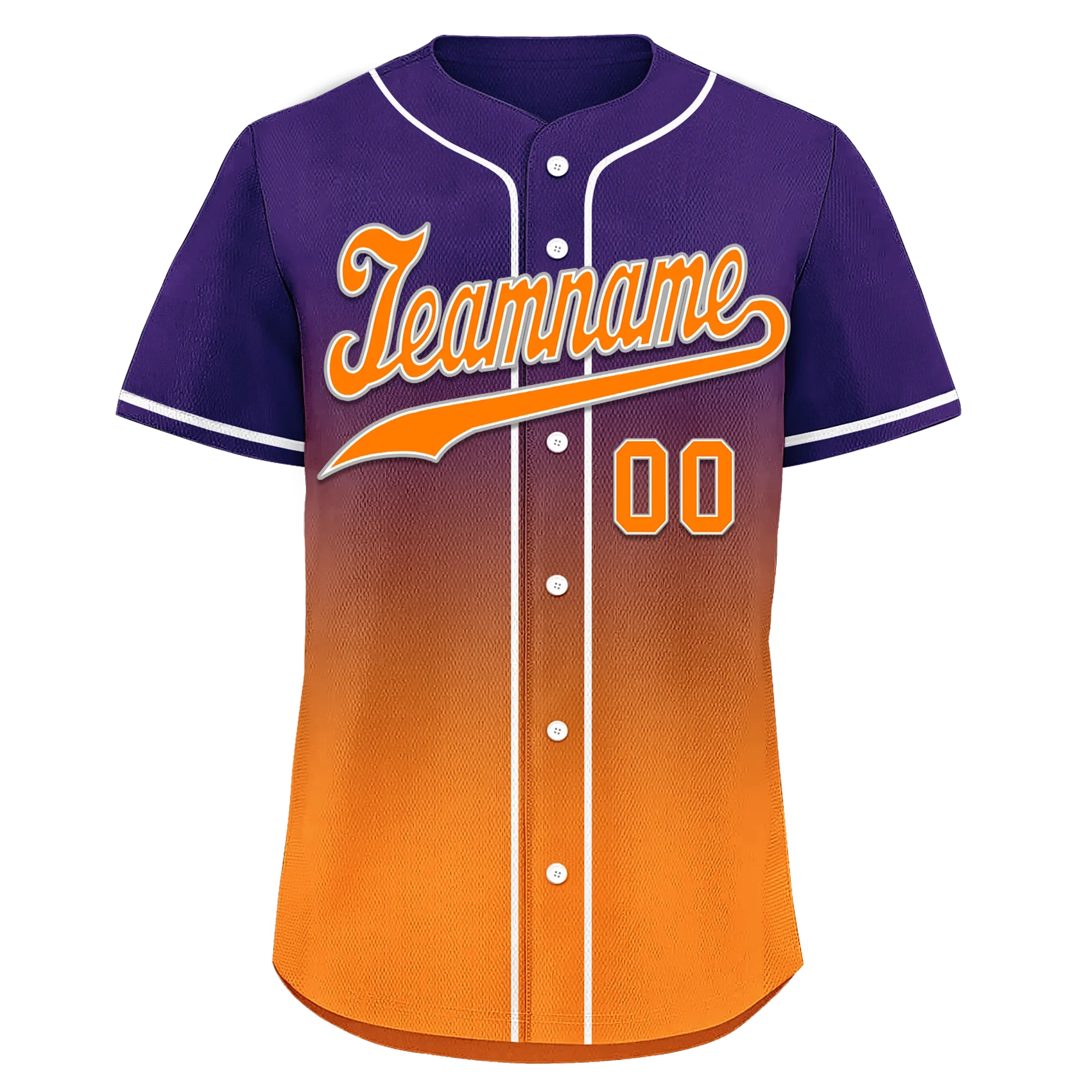 Custom Purple Orange Fade Fashion Personalized Authentic Baseball Jersey BSBJ01-D0a70de - Coolcustomize