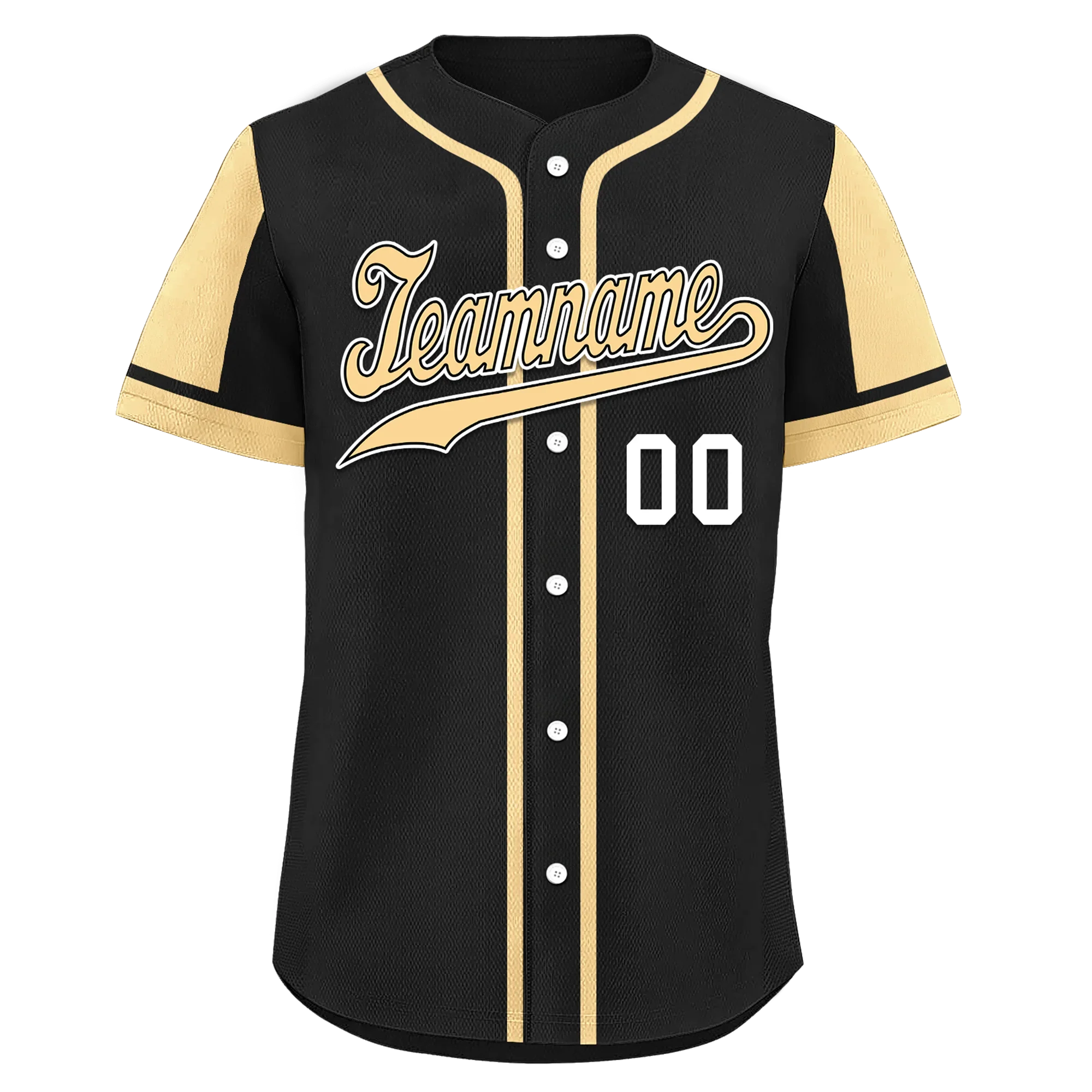 Custom Black Yellow Raglan Sleeves Personalized Authentic Baseball Jersey BSBJ01-D017196 - Coolcustomize