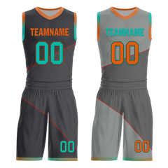 Custom Gray Classic Style Reversible Basketball Uniform Personalized Ordinary BBJR-D017024