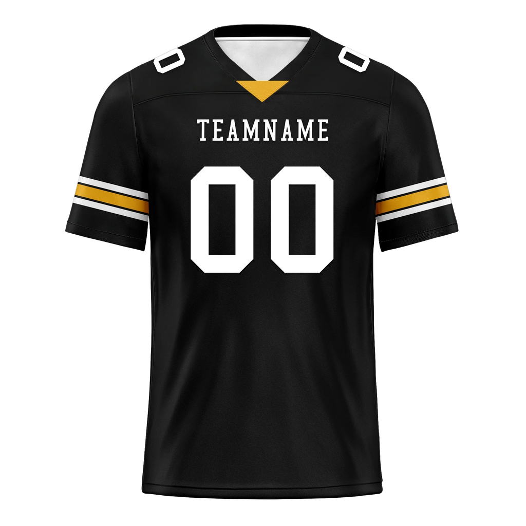 Custom Black Classic Style Personalized Authentic Football Jersey FBJ02-bd0a70a8 - Coolcustomize