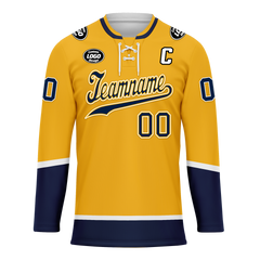 Custom Yellow Personalized Hockey Jersey HCKJ01-D0a70cb