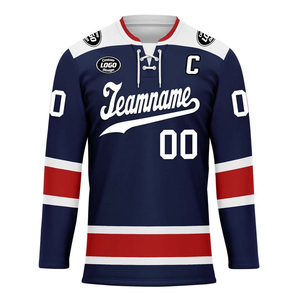 Custom Blue Red Personalized Hockey Jersey HCKJ01-D0a70f0 - Coolcustomize
