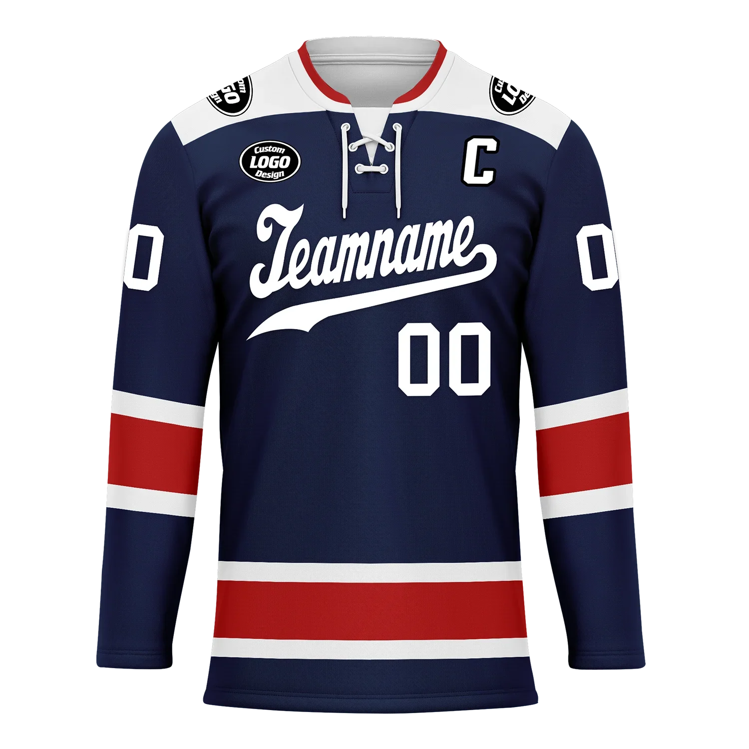 Custom Blue Red Personalized Hockey Jersey HCKJ01-D0a70f0 - Coolcustomize