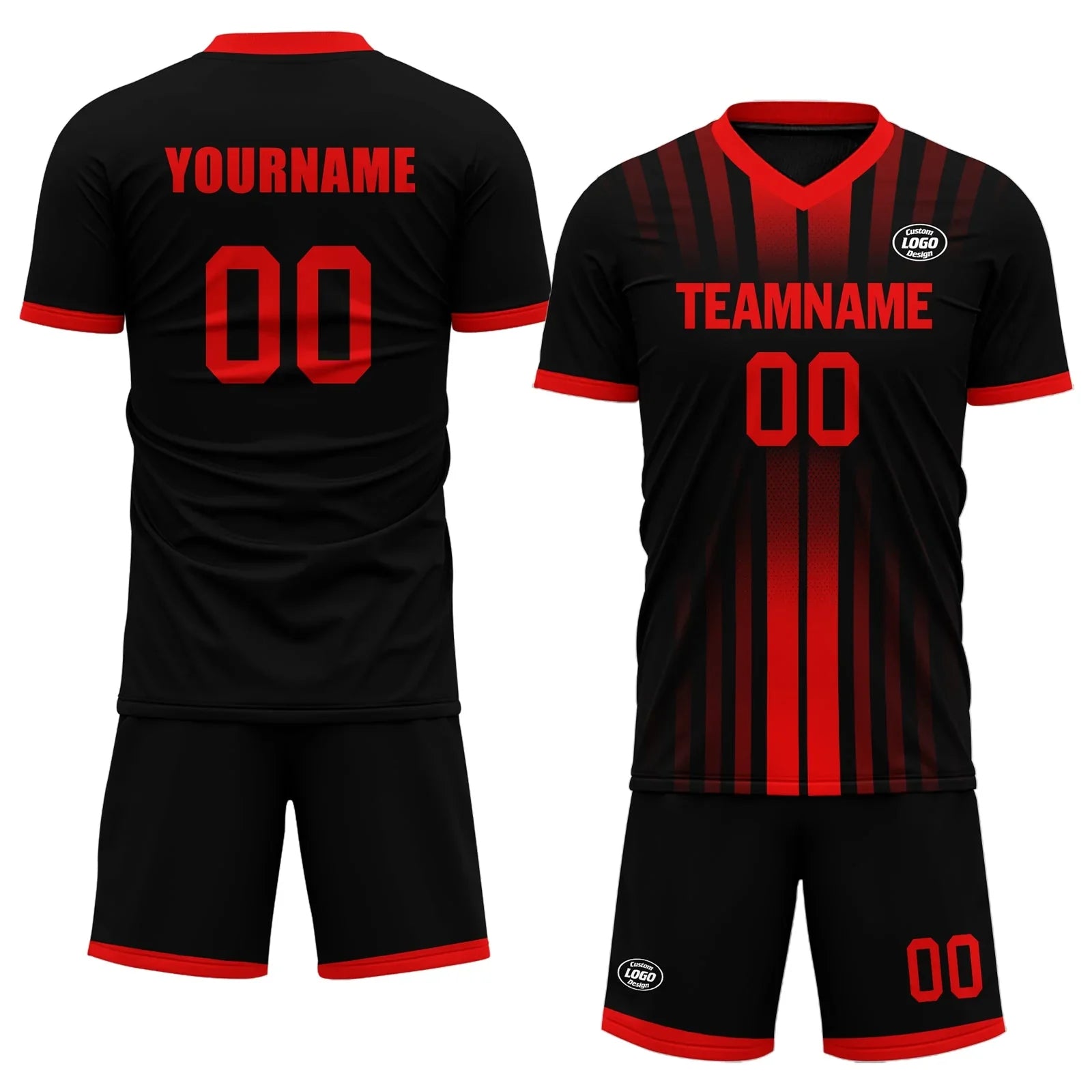 Custom Black Red Jersey MaxSoul Shoes and Hat Combo Offer Personalized Combo ZH-D020234-2 - Coolcustomize