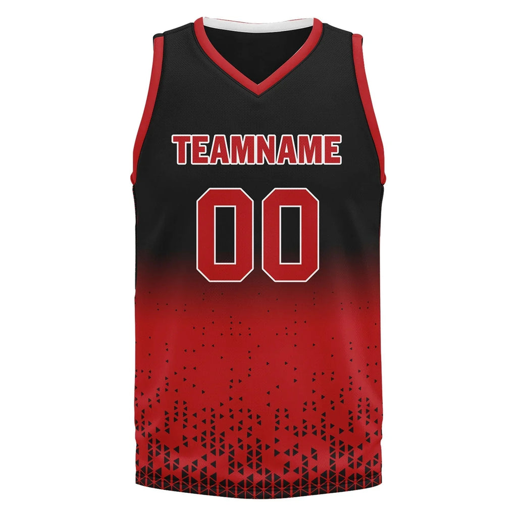 Custom Black Red Fade Fashion Sports Uniform Basketball Jersey BBJ01-D020102-4 - Coolcustomize