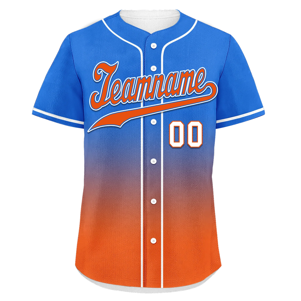 Custom Blue Orange Fade Fashion Personalized Authentic Baseball Jersey BSBJ01-D0a70b7 - Coolcustomize