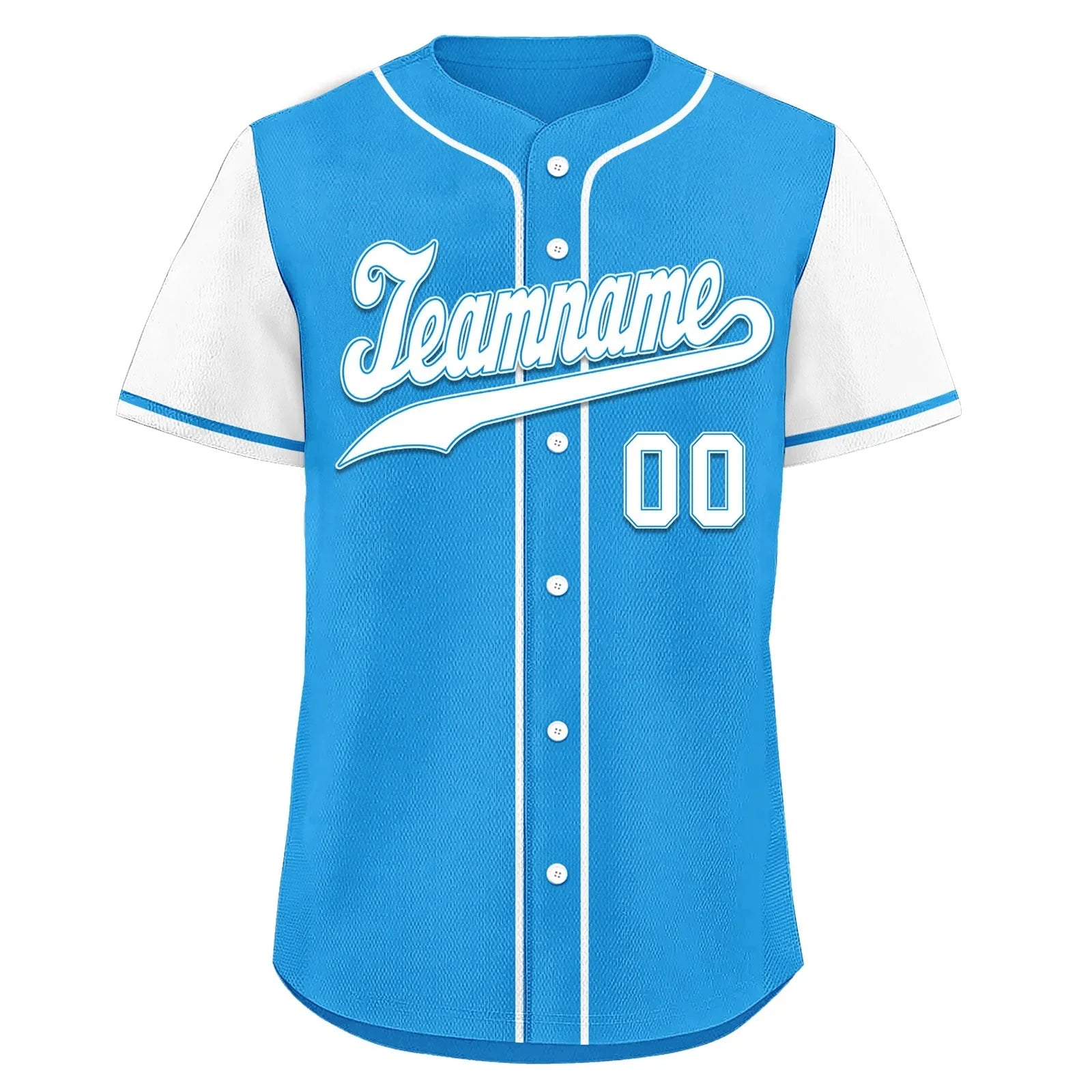 Custom Blue White Raglan Sleeves Personalized Authentic Baseball Jersey BSBJ01-D020200-2 - Coolcustomize