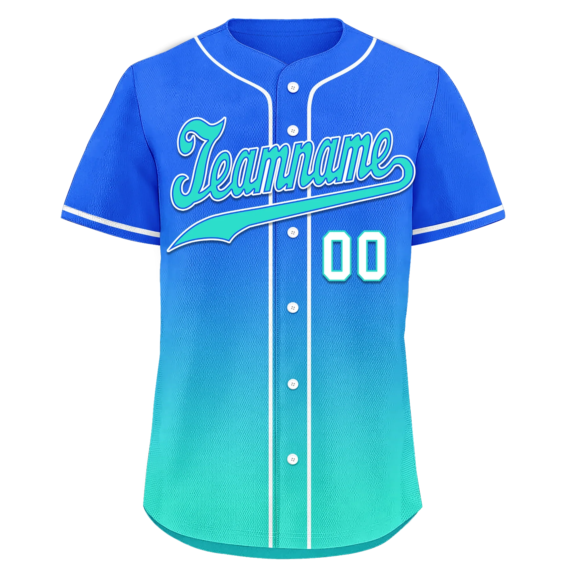 Custom Blue Cyan Fade Fashion Personalized Authentic Baseball Jersey BSBJ01-D0a70d8 - Coolcustomize