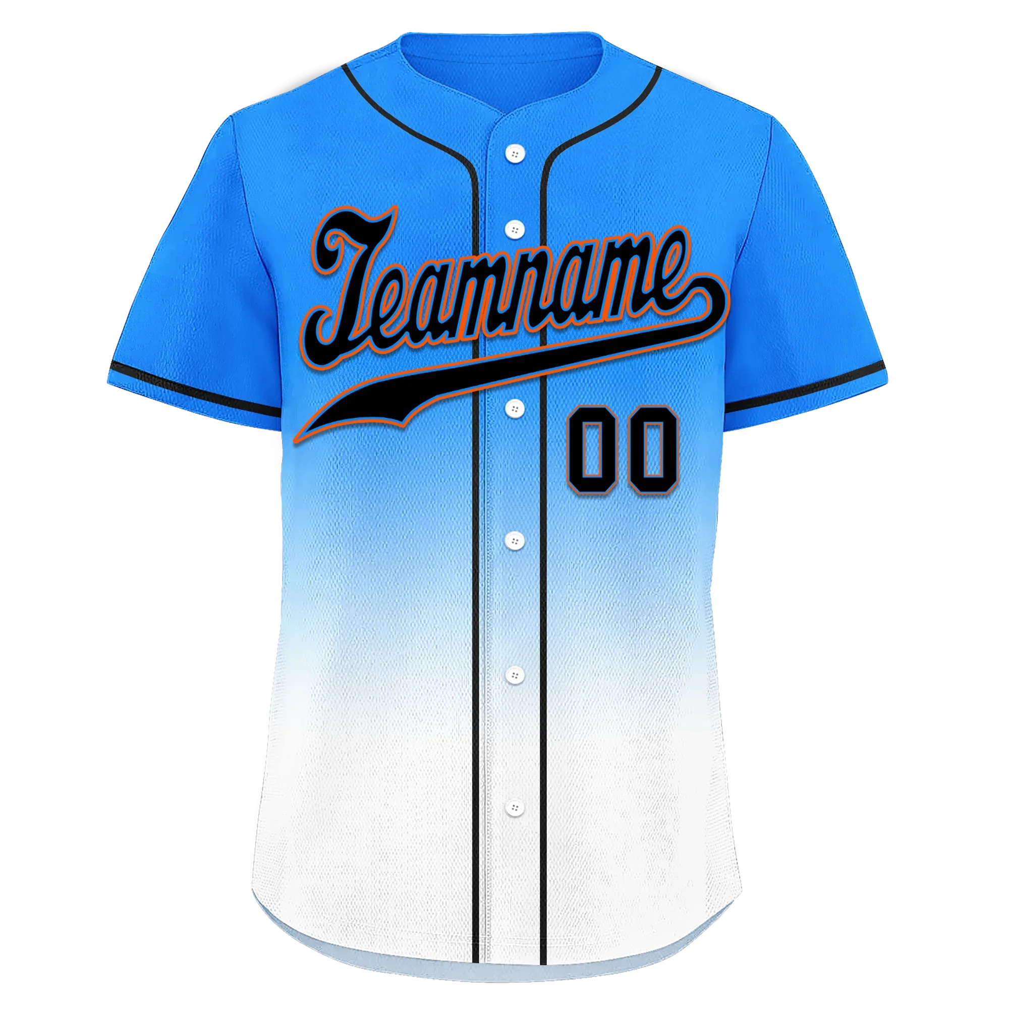 Custom Blue White Fade Fashion Personalized Authentic Baseball Jersey BSBJ01-D0a70ef - Coolcustomize