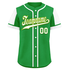 Custom Green White Raglan Sleeves Personalized Authentic Baseball Jersey BSBJ01-D017192