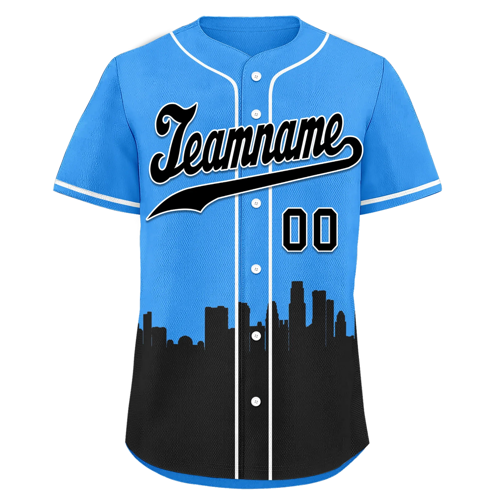 Custom Blue Black City Edition Personalized Authentic Baseball Jersey BSBJ01-D017132 - Coolcustomize